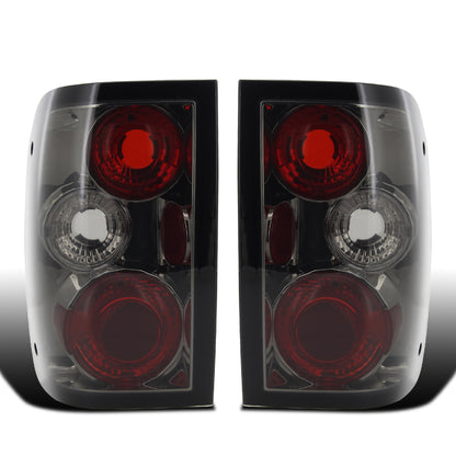Ronnin - Fits 1993-1997 Ford Ranger Euro Style Replacement Tail Lights Assembly Pair | Smoke