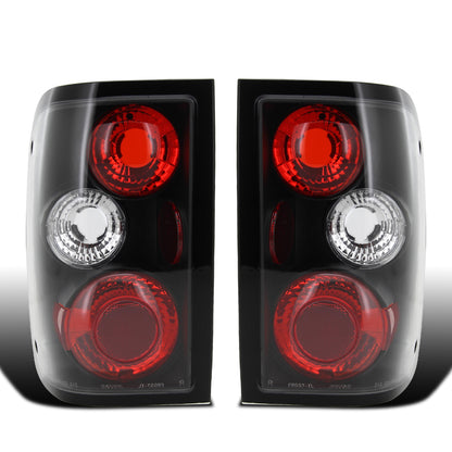 Ronnin - Fits 1993-1997 Ford Ranger Euro Style Replacement Tail Lights Assembly Pair | Black