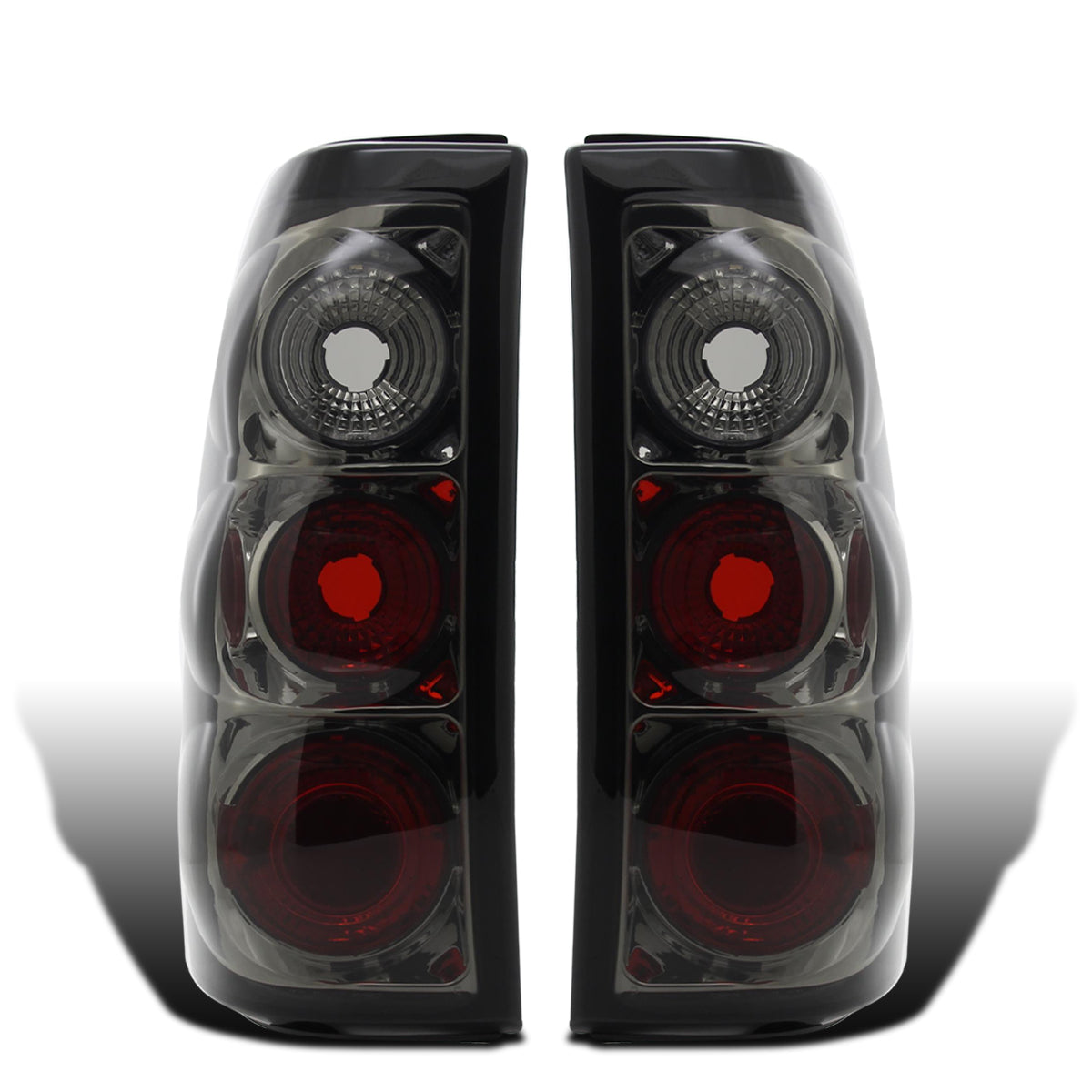 Ronnin -  Fits 2003-2007 Chevy Silverado 1500 HD 2500 HD 3500 Classic Euro Style Replacement Tail Lights Assembly Pair | Smoke