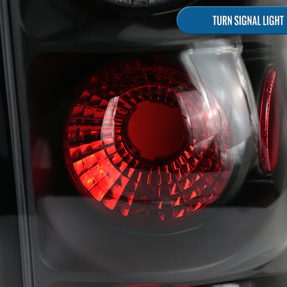 2003-2007 Chevy Silverado 1500 HD 2500 HD 3500 Classic Euro Style Replacement Tail Lights Assembly Pair | Black
