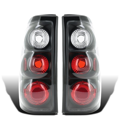 2003-2007 Chevy Silverado 1500 HD 2500 HD 3500 Classic Euro Style Replacement Tail Lights Assembly Pair | Black
