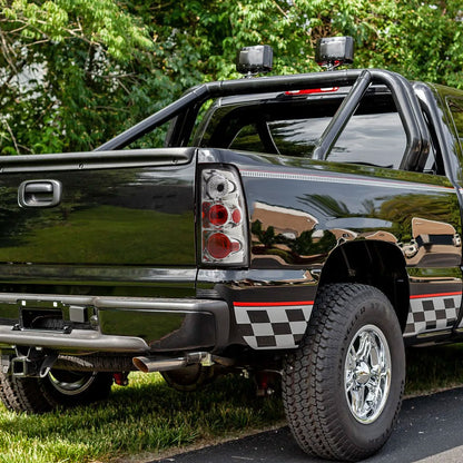 Ronnin - Compatible con Chevy Silverado GMC Sierra 1500 2500 3500 HD Classic 1999-2007 Par de luces traseras de repuesto estilo europeo | Cromadas