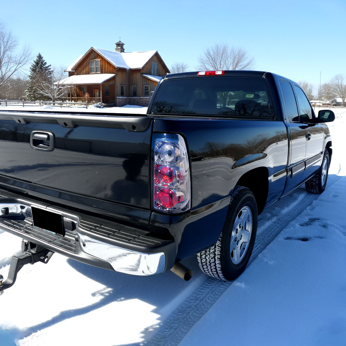 Ronnin - Compatible con Chevy Silverado GMC Sierra 1500 2500 3500 HD Classic 1999-2007 Par de luces traseras de repuesto estilo europeo | Cromadas