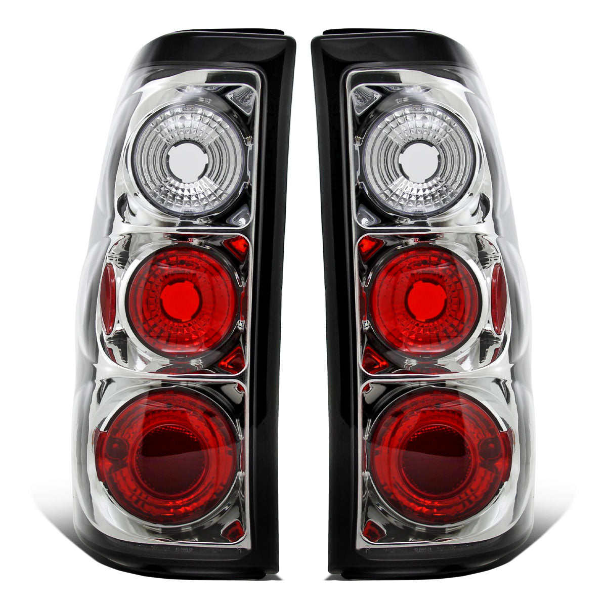 Ronnin - Compatible con Chevy Silverado GMC Sierra 1500 2500 3500 HD Classic 1999-2007 Par de luces traseras de repuesto estilo europeo | Cromadas