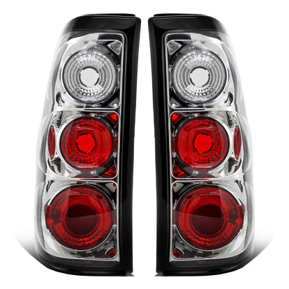 Ronnin - Compatible con Chevy Silverado GMC Sierra 1500 2500 3500 HD Classic 1999-2007 Par de luces traseras de repuesto estilo europeo | Cromadas