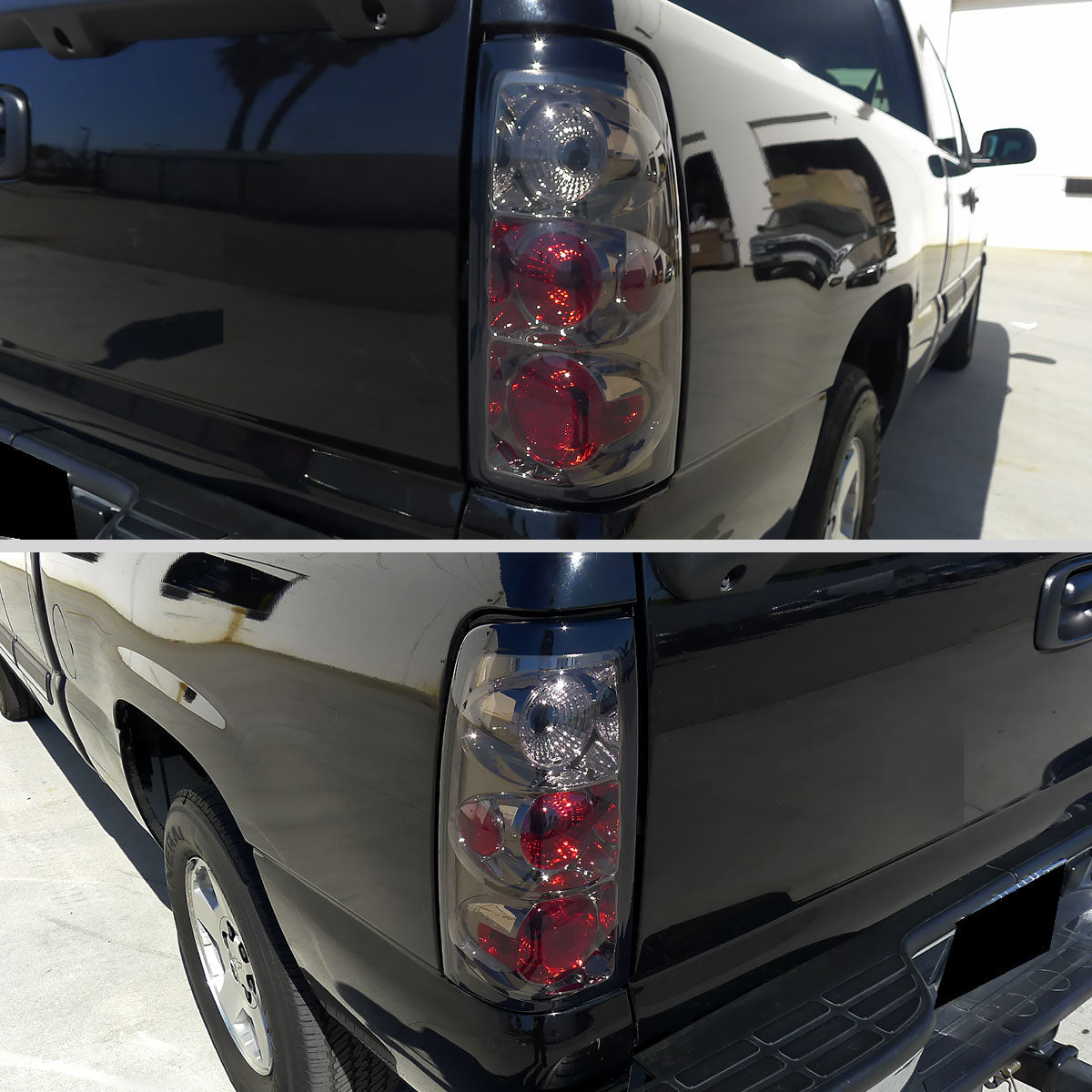 Ronnin - Compatible con Chevy Silverado GMC Sierra 1500 2500 3500 HD Classic 1999-2007 Par de luces traseras de repuesto estilo europeo | Ahumado
