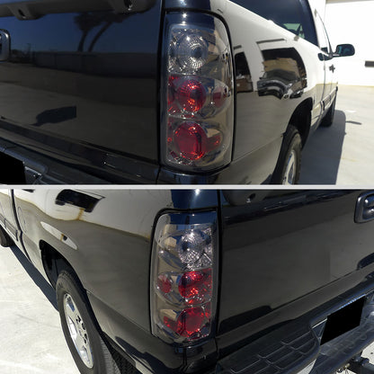 Ronnin - Compatible con Chevy Silverado GMC Sierra 1500 2500 3500 HD Classic 1999-2007 Par de luces traseras de repuesto estilo europeo | Ahumado