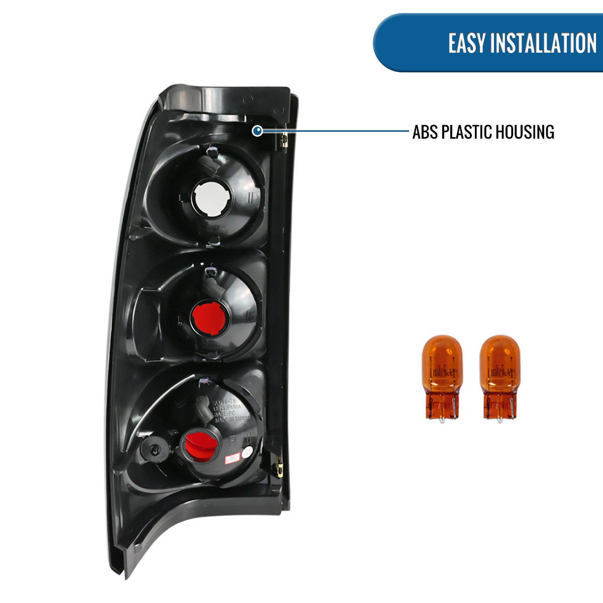 Ronnin - Compatible con Chevy Silverado GMC Sierra 1500 2500 3500 HD Classic 1999-2007 Par de luces traseras de repuesto estilo europeo | Negro Ahumado