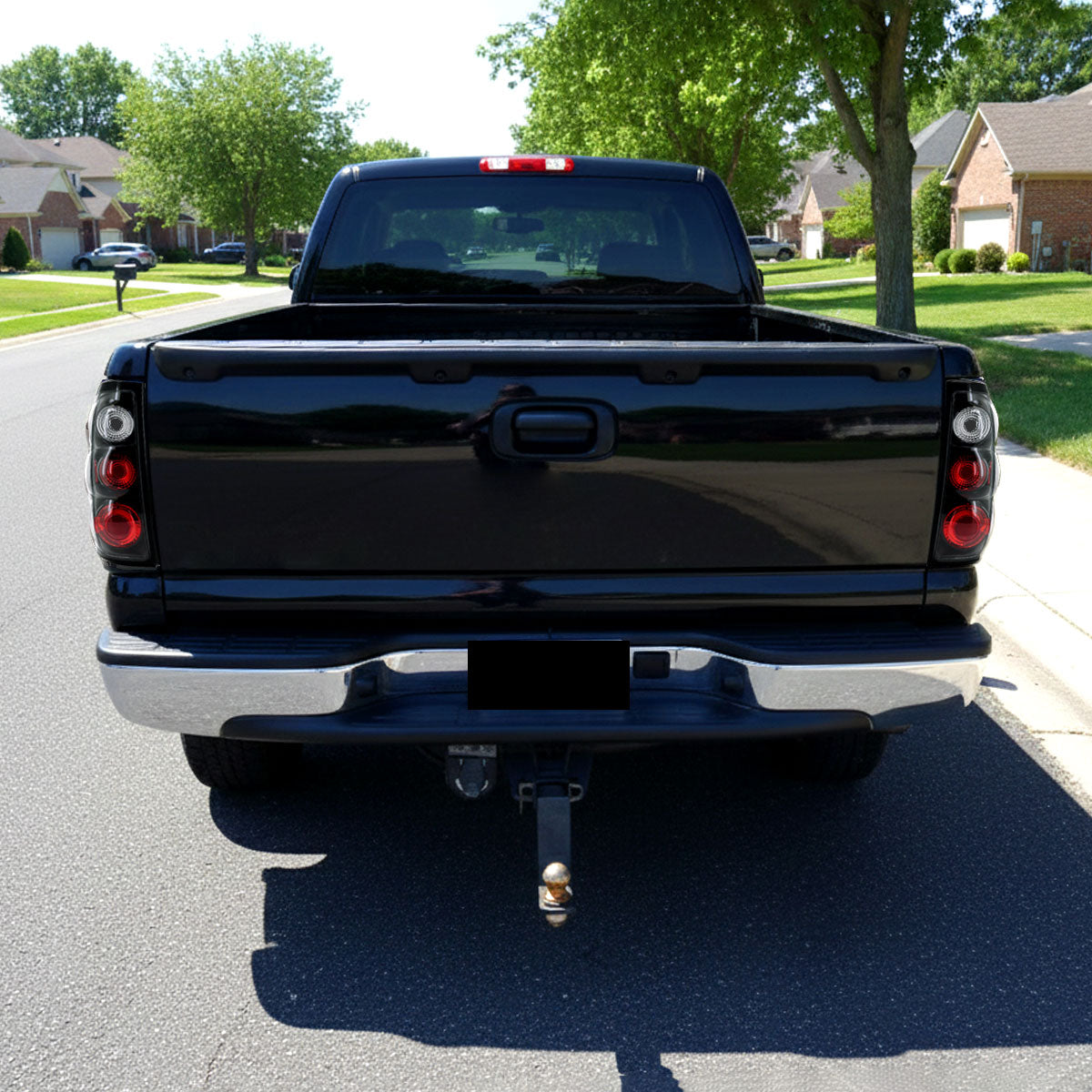 Ronnin - Compatible con Chevy Silverado GMC Sierra 1500 2500 3500 HD Classic 1999-2007 Par de luces traseras de repuesto estilo europeo | Negro Ahumado