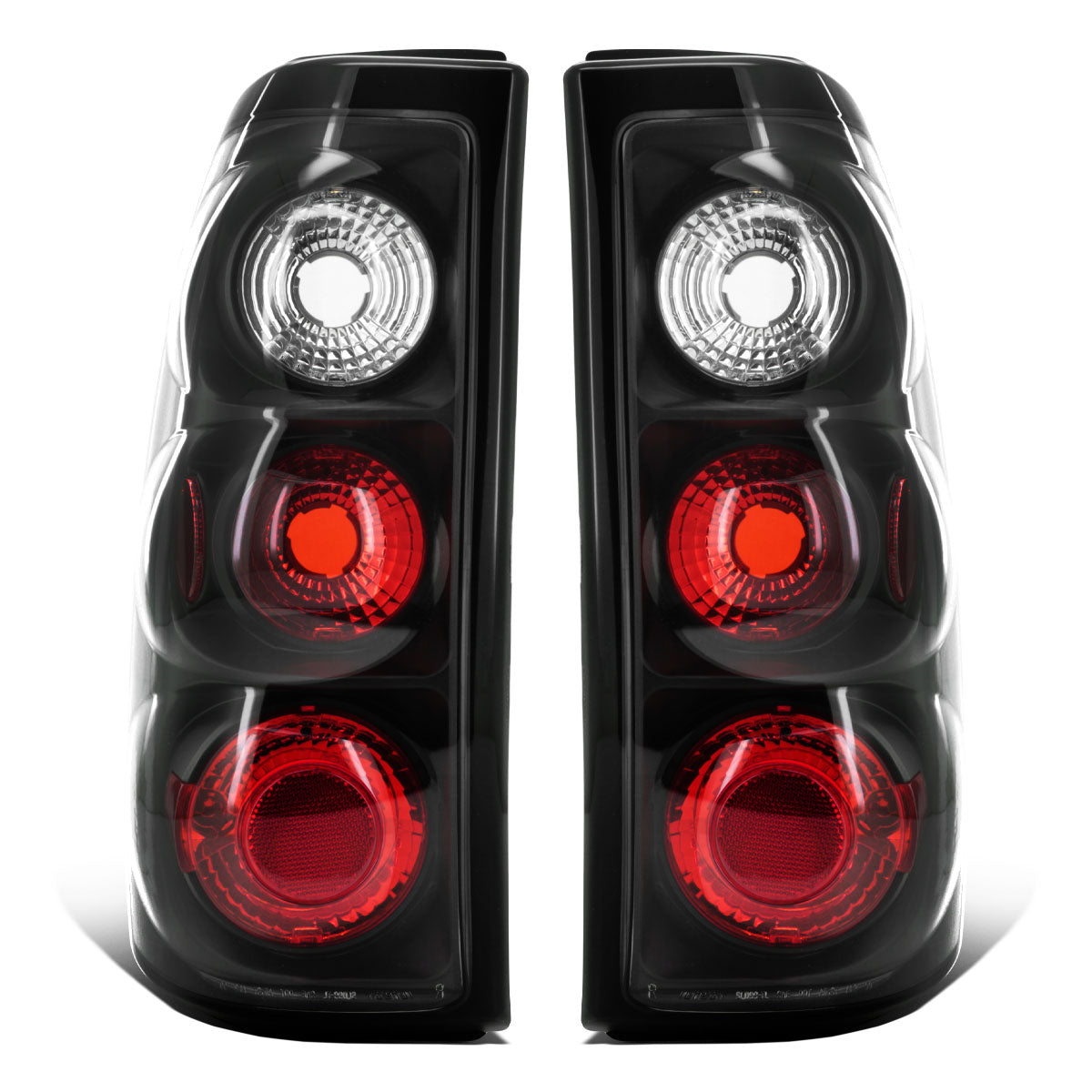 Ronnin - Compatible con Chevy Silverado GMC Sierra 1500 2500 3500 HD Classic 1999-2007 Par de luces traseras de repuesto estilo europeo | Negro