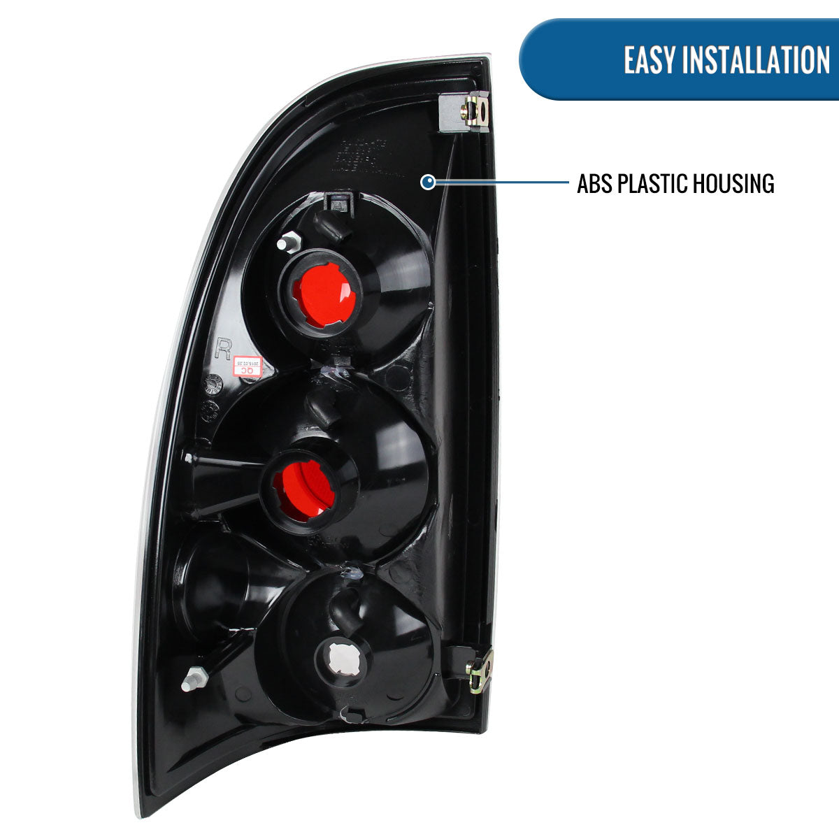 Ronnin - Conjunto de luces traseras de repuesto estilo europeo para Toyota Tacoma 2005-2008 Par | Negro