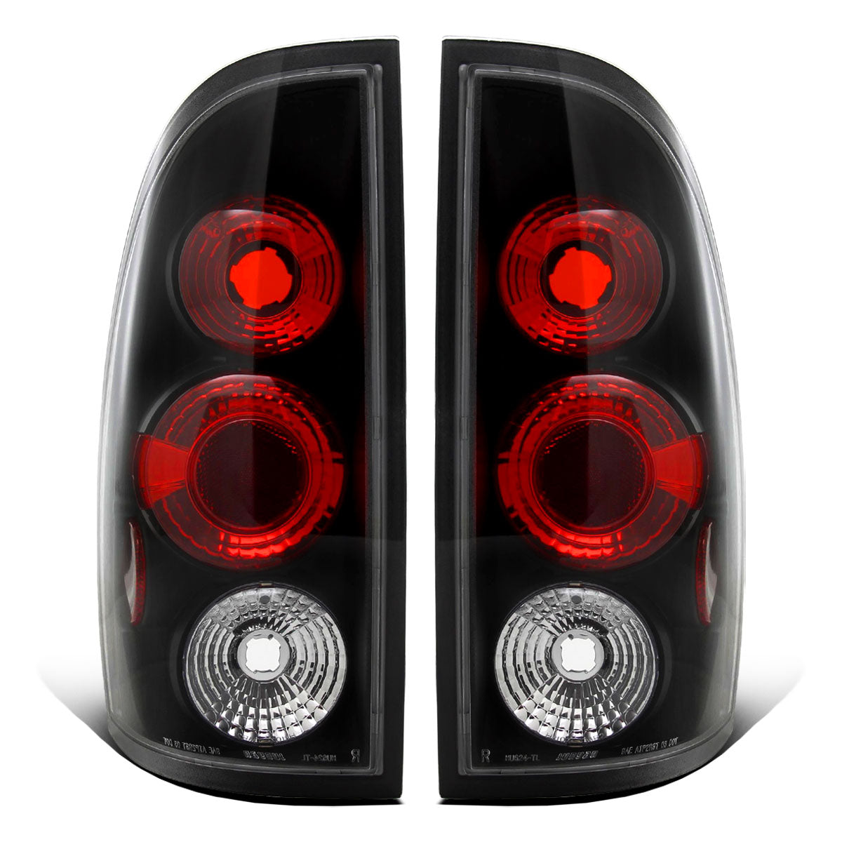 Ronnin - Conjunto de luces traseras de repuesto estilo europeo para Toyota Tacoma 2005-2008 Par | Negro