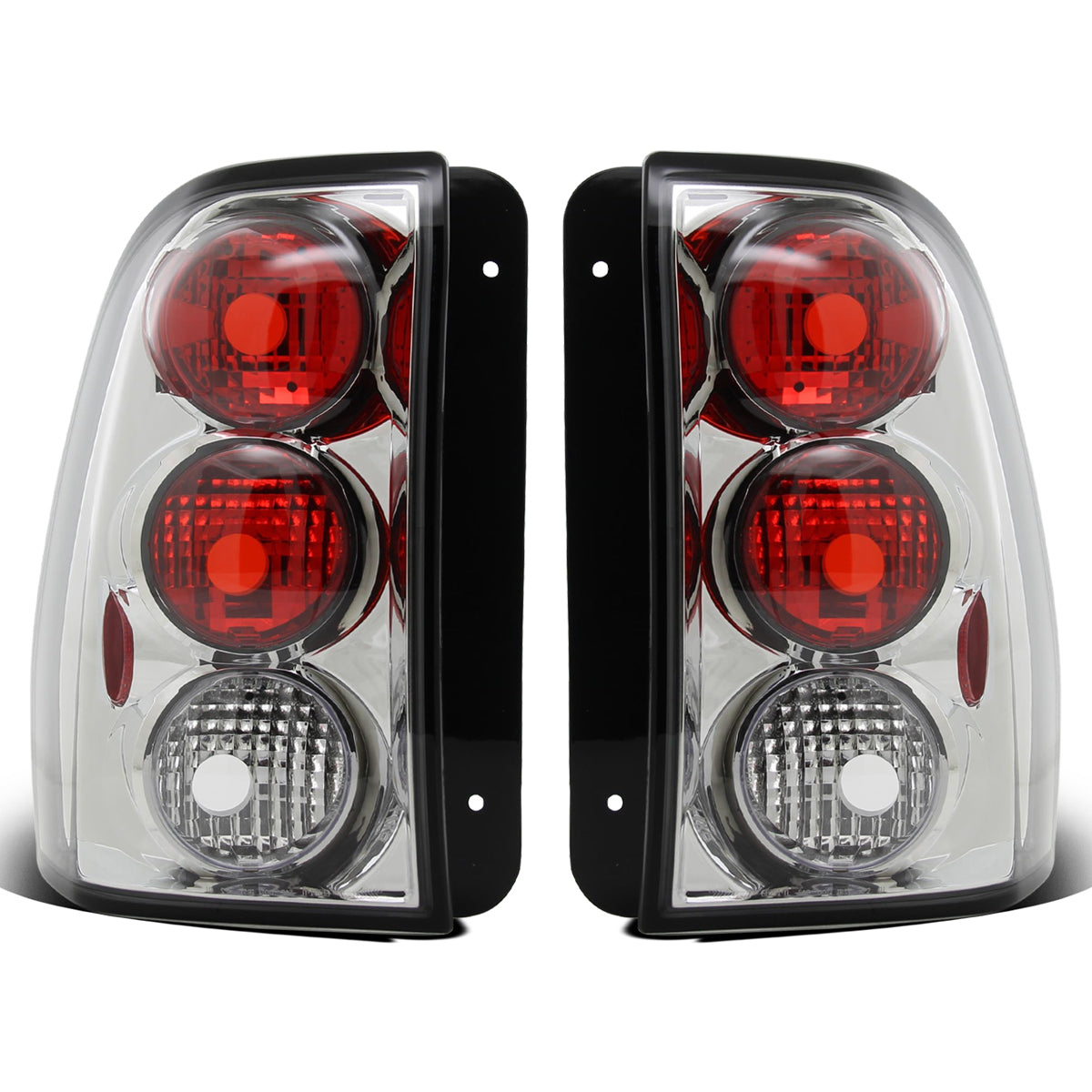 Ronnin - Compatible con Chevy 2002-2009 Chevy Trailblazer Ensamblaje de luces traseras de repuesto Par | Cromo