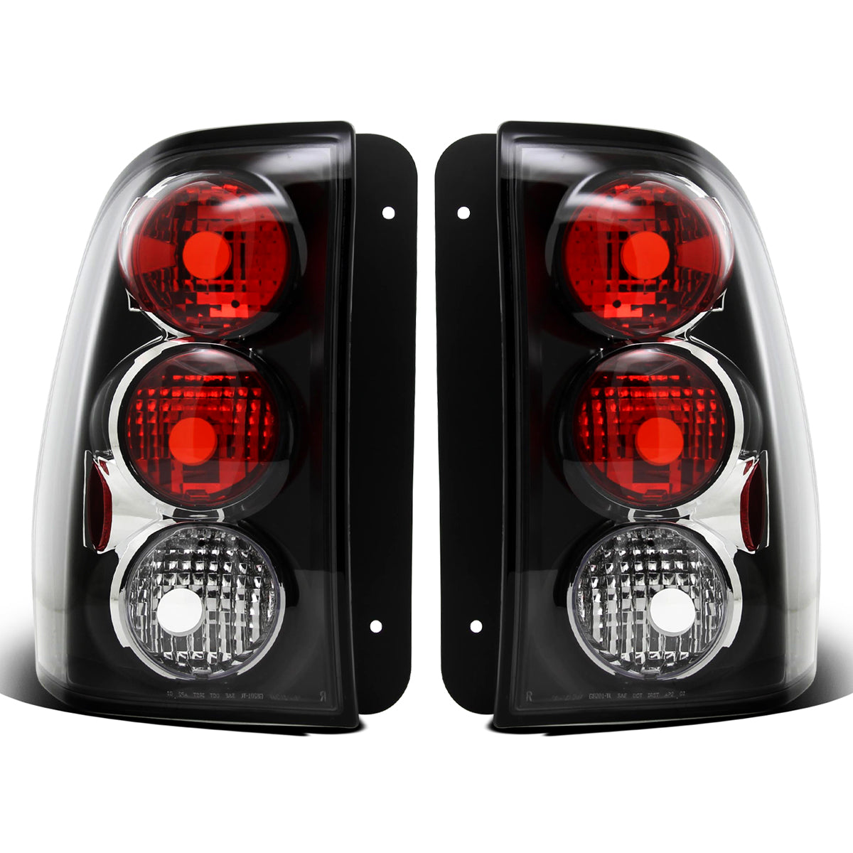 Chevy 2002-2009 Chevy Trailblazer Replacement Tail Lights Assembly Pair | Black