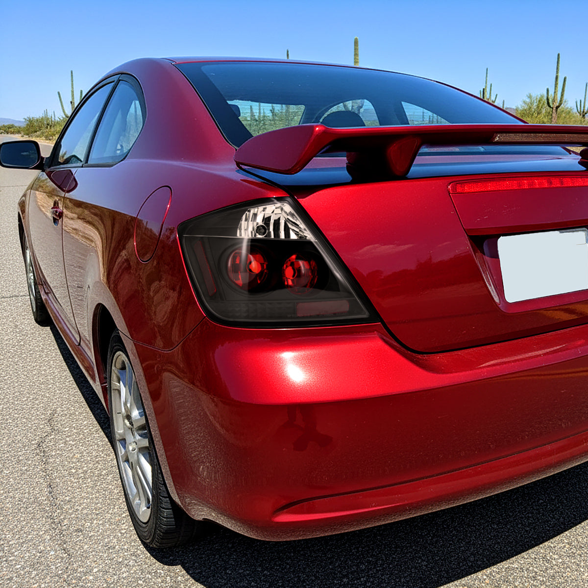 Ronnin - Se adapta a 2004-2010 Scion tC Luces traseras estilo europeo, par de reemplazo | Negro
