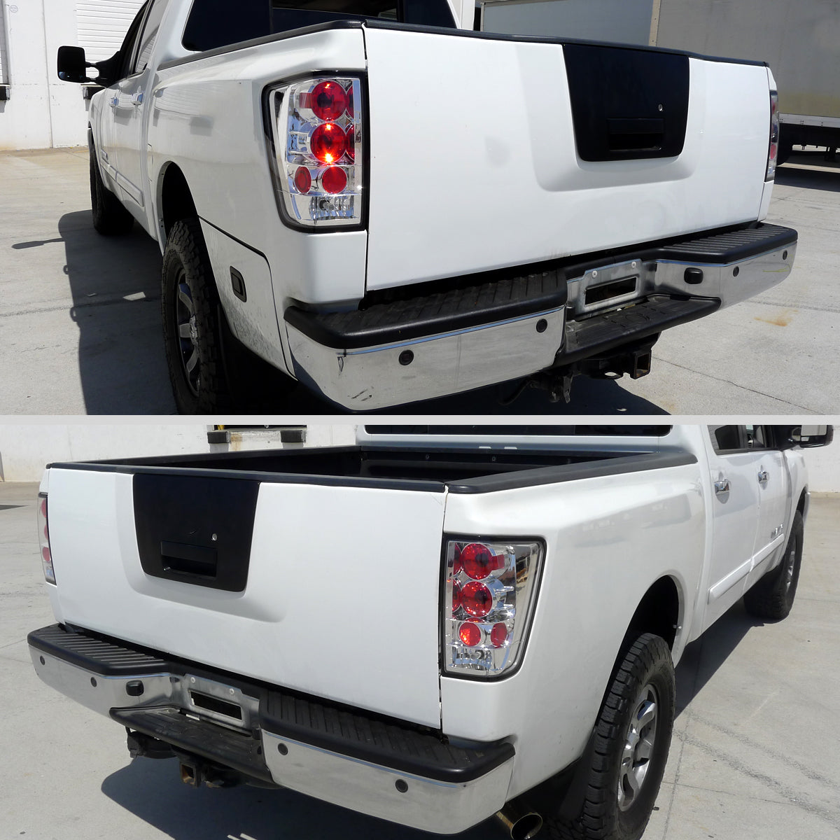 Ronnin - Fits 2004-2015 Nissan Titan Tail Lights Assembly Replacement Pair   | Chrome