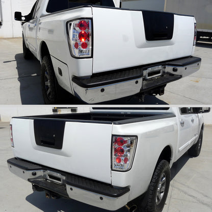 Ronnin - Fits 2004-2015 Nissan Titan Tail Lights Assembly Replacement Pair   | Chrome