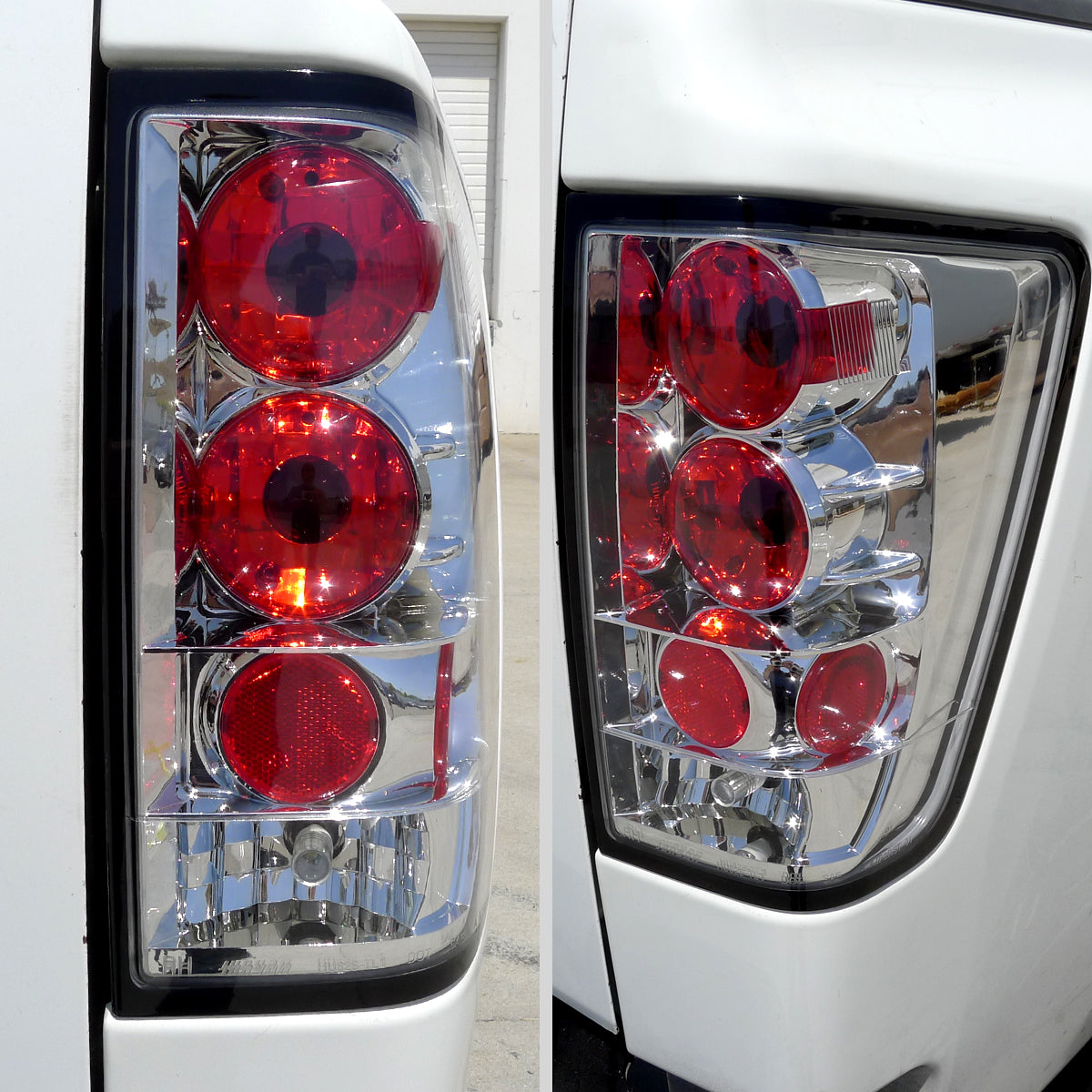 Ronnin - Fits 2004-2015 Nissan Titan Tail Lights Assembly Replacement Pair   | Chrome