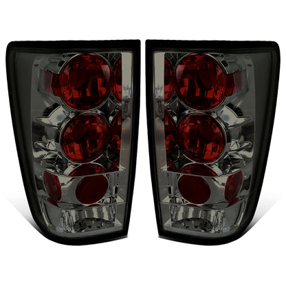Ronnin - Fits 2004-2015 Nissan Titan Tail Lights Assembly Replacement Pair   | Smoke