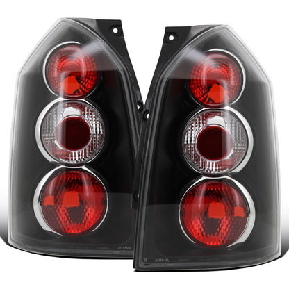 Ronnin - Se adapta a Hyundai Tucson 2004-2009 con recortes redondos, conjunto de luces traseras de repuesto, par | Negro