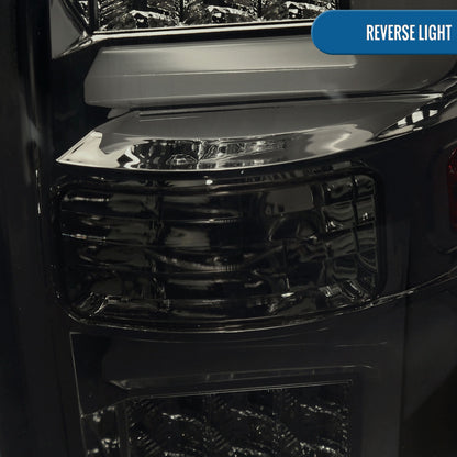 Ronnin - Compatible con Ford F150 2009-2014, Luces traseras LED de repuesto mejoradas con tubo de marcha, freno integrado y direccionales, Par | Ahumado