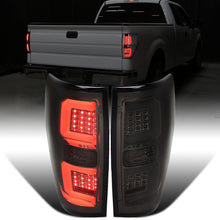 Ronnin - Compatible con Ford F150 2009-2014, Luces traseras LED de repuesto mejoradas con tubo de marcha, freno integrado y direccionales, Par | Ahumado