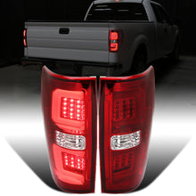 Ronnin - Compatible con Ford F150 2009-2014, Luces traseras LED de repuesto mejoradas con tubo de marcha, intermitentes y frenos integrados, par | Rojo