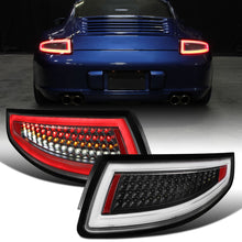 Ronnin - Fits 2005-2008 Porsche 911 997 Carrera Targa 2007-2009 Porsche 911 GT2 GT3 Turbo Upgraded Full LED Tail Lights Replacement Assembly Pair  | Black