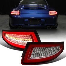 Ronnin - Fits 2005-2008 Porsche 911 997 Carrera Targa 2007-2009 Porsche 911 GT2 GT3 Turbo Upgraded Full LED Tail Lights Replacement Assembly Pair  | Chrome