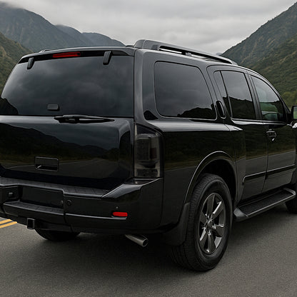 Ronnin - Conjunto de luces traseras con intermitentes y frenos LED integrados, repuesto para Nissan Armada 2005-2015, par | Ahumado