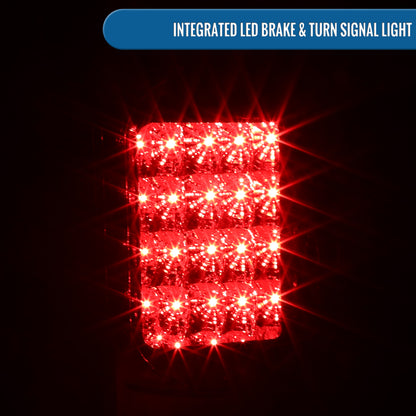 Ronnin - Se adapta a Nissan Armada 2005-2015 Ensamblaje de Luces Traseras con LED Integrado para Freno y Direccionales Par de Reemplazo | Rojo