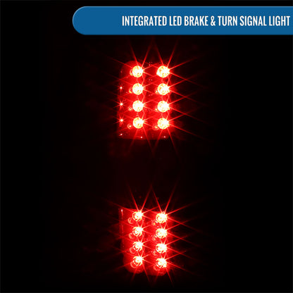Ronnin - Compatible con Chevy Avalanche 2007-2012 Luces traseras LED integradas de freno y direccionales de repuesto Par | Humo Negro