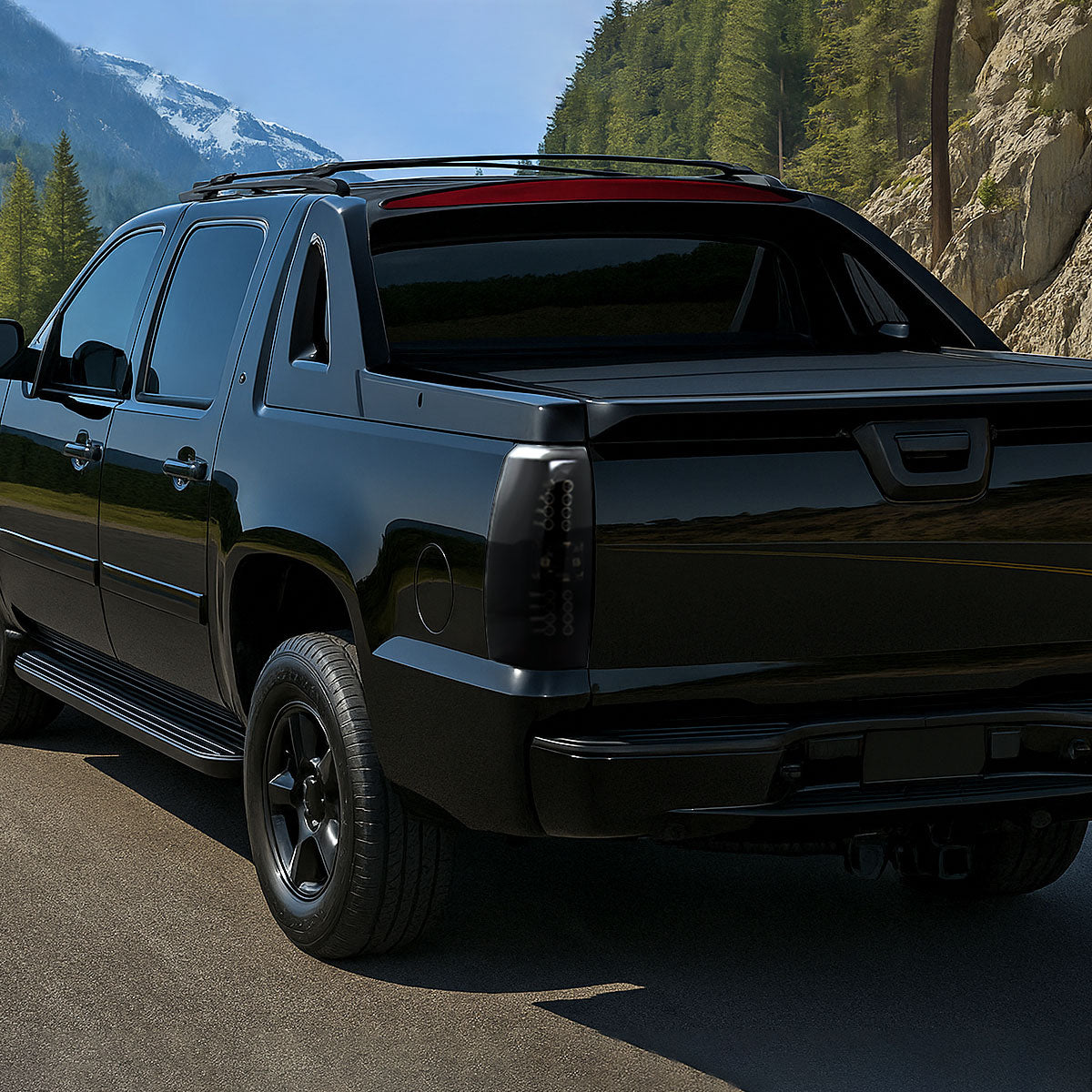 Ronnin - Compatible con Chevy Avalanche 2007-2012 Luces traseras LED integradas de freno y direccionales de repuesto Par | Humo Negro
