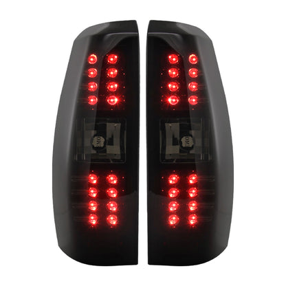 Ronnin - Compatible con Chevy Avalanche 2007-2012 Luces traseras LED integradas de freno y direccionales de repuesto Par | Humo Negro
