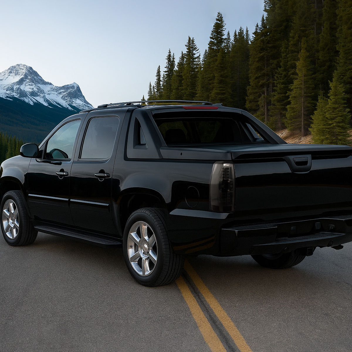 Ronnin - Compatible con Chevy Avalanche 2007-2012, luces traseras con intermitentes y frenos LED integrados, par de repuesto | Ahumado