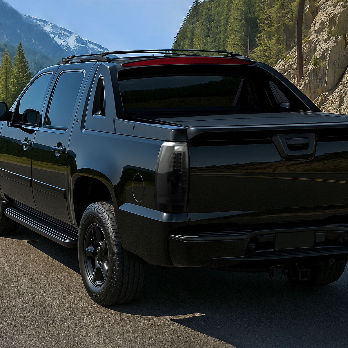 Ronnin - Compatible con Chevy Avalanche 2007-2012, luces traseras con intermitentes y frenos LED integrados, par de repuesto | Ahumado