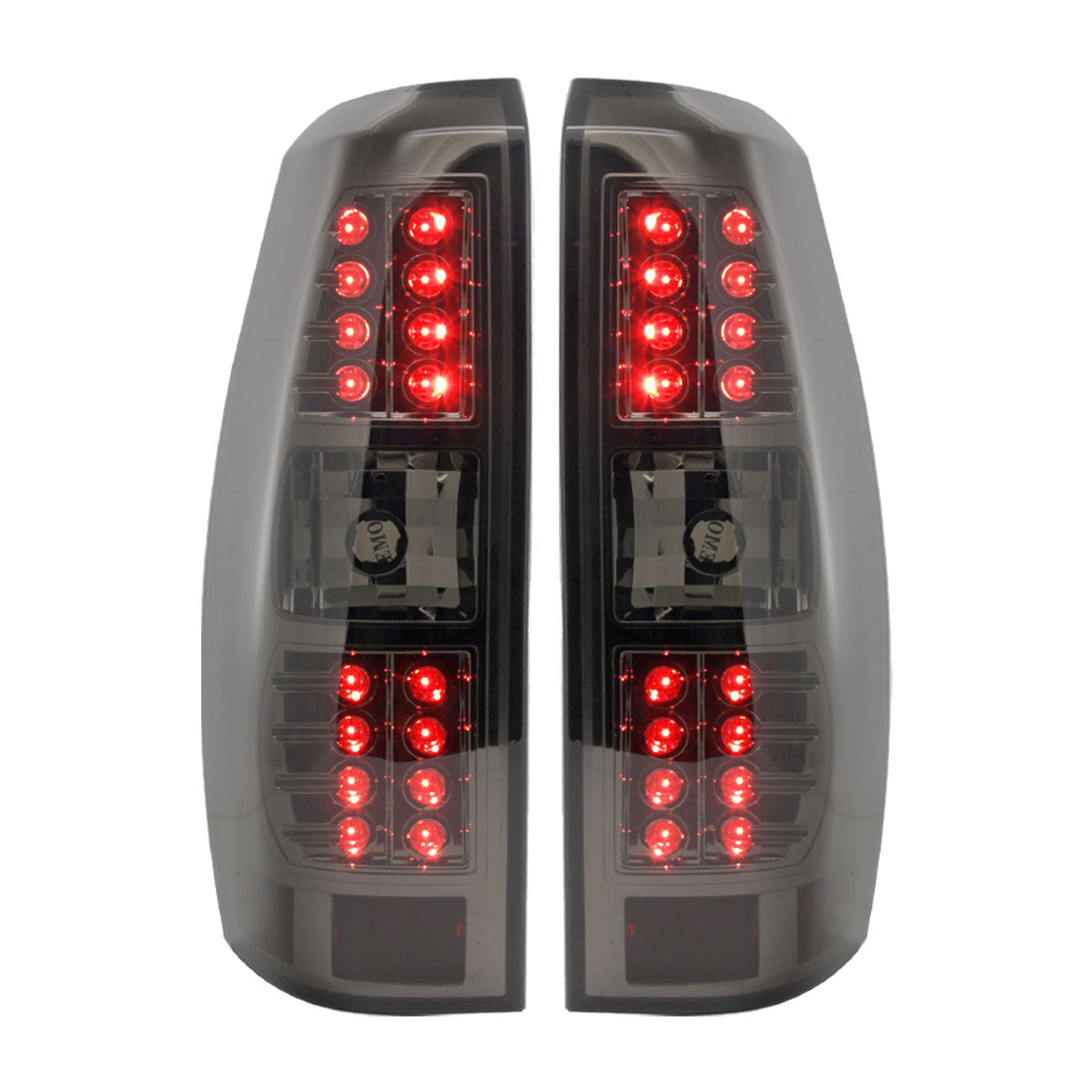Ronnin - Compatible con Chevy Avalanche 2007-2012, luces traseras con intermitentes y frenos LED integrados, par de repuesto | Ahumado