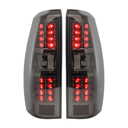 Ronnin - Compatible con Chevy Avalanche 2007-2012, luces traseras con intermitentes y frenos LED integrados, par de repuesto | Ahumado