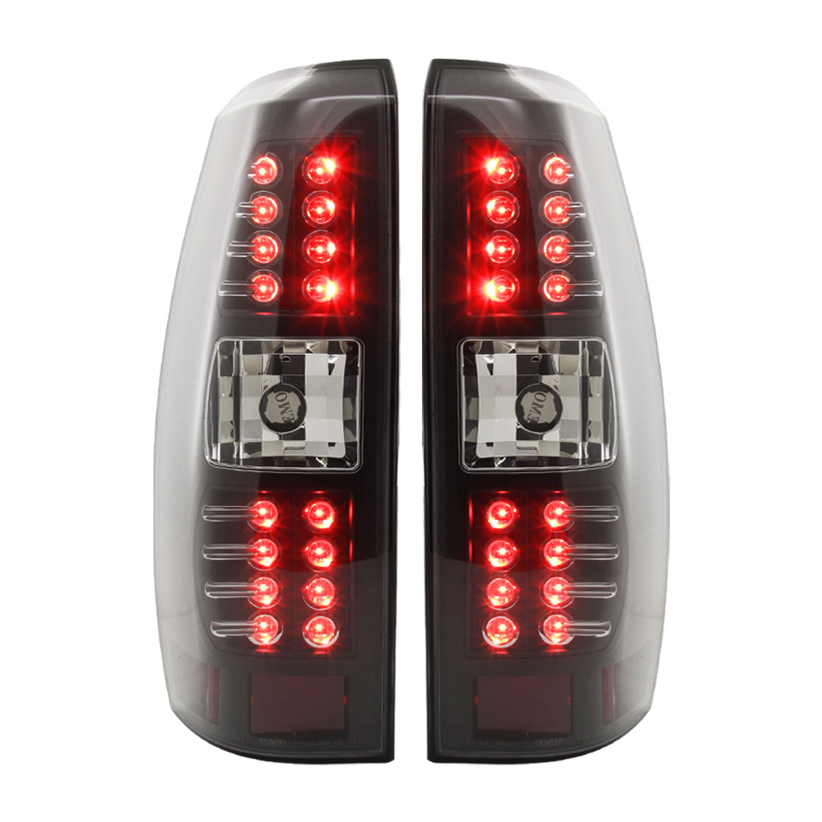 Ronnin - Compatible con Chevy Avalanche 2007-2012 Luces traseras con intermitentes y frenos LED integrados Par de ensamblajes de repuesto | Negro