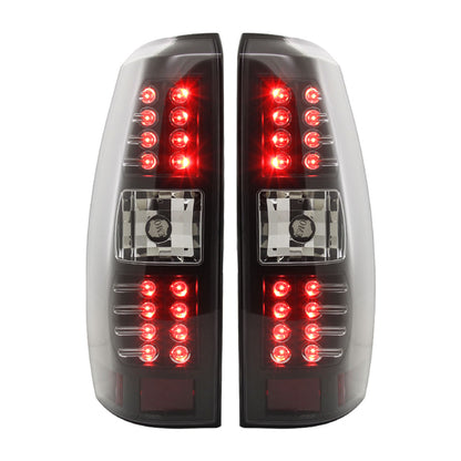 Ronnin - Compatible con Chevy Avalanche 2007-2012 Luces traseras con intermitentes y frenos LED integrados Par de ensamblajes de repuesto | Negro