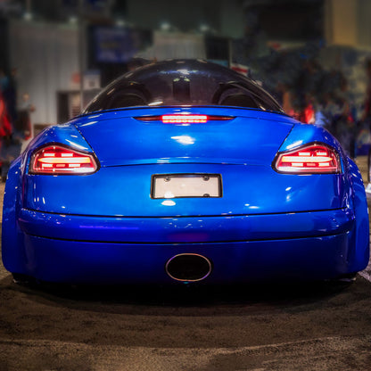 Ronnin - Fits 1997-2004 Porsche Boxster 986 Upgraded Replacement Full LED Sequential Turn Signal Tail Lights Assembly Pair | Black