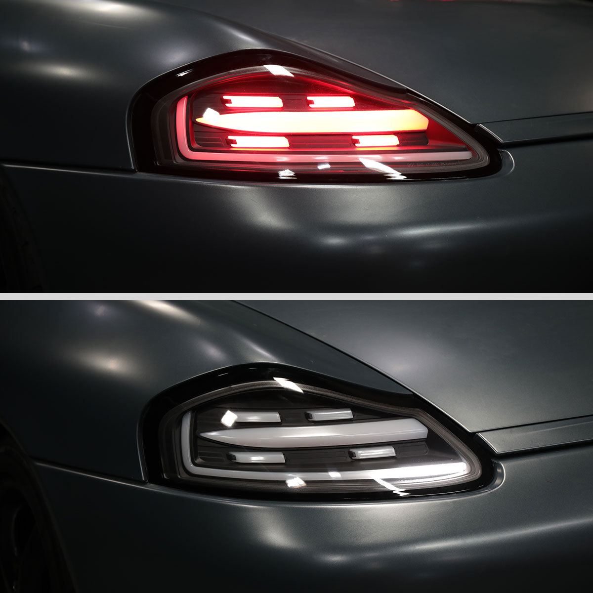 Ronnin - Fits 1997-2004 Porsche Boxster 986 Upgraded Replacement Full LED Sequential Turn Signal Tail Lights Assembly Pair | Black