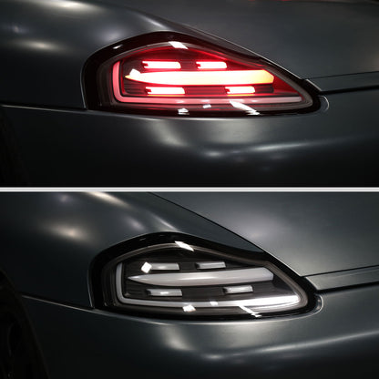 Ronnin - Fits 1997-2004 Porsche Boxster 986 Upgraded Replacement Full LED Sequential Turn Signal Tail Lights Assembly Pair | Black