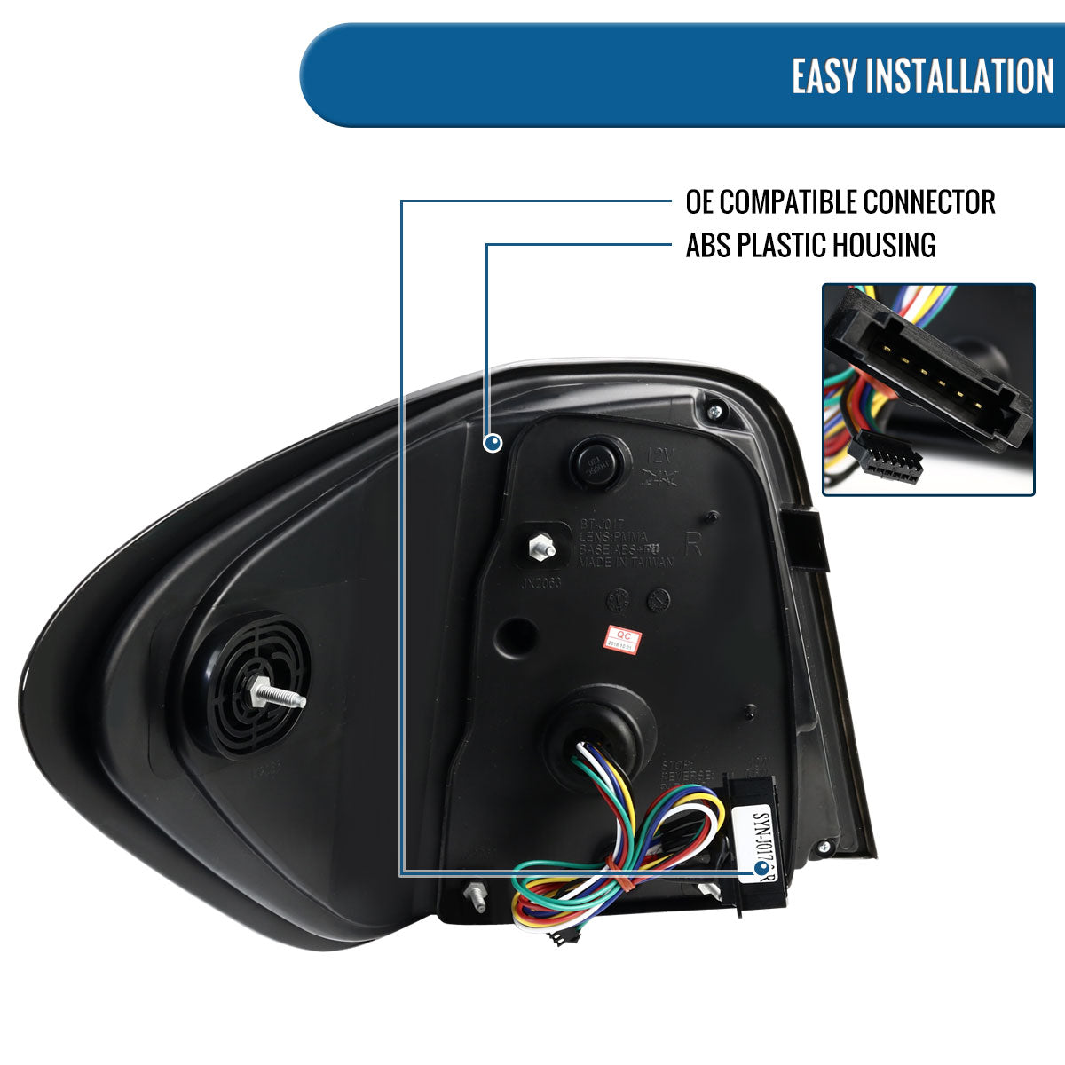 Ronnin - Compatible con Mercedes Benz ML350 ML500 ML320 ML550 de 2006-2011, especificaciones de EE. UU., conjunto de luces traseras LED completas con tubo LED de marcha, versión mejorada | Negro brillante