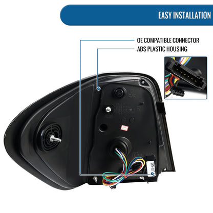 Ronnin - Compatible con Mercedes Benz ML350 ML500 ML320 ML550 de 2006 a 2011, luces de circulación diurna LED de tubo mejoradas, conjunto completo de luces traseras LED | Ahumado