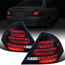 Ronnin - Fits 2001-2004 Mercedes-Benz C-Class W203 C230 C280 C320 US Spec Sedan Upgrade Full LED Tail Lights Assembly  Pair | Black Smoke