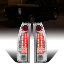 Ronnin - Fits 1988-2000 Chevy GMC C/K C10 Silverado Blazer Tahoe Cadillac Escalade LED Integrated Brake and Turn Signals Tail Lights Assembly Pair | Chrome