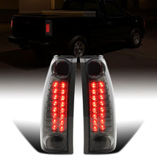 Ronnin - Fits 1988-2000 Chevy GMC C/K C10 Silverado Blazer Tahoe Cadillac Escalade LED Integrated Brake and Turn Signals Tail Lights Assembly Pair | Smoke