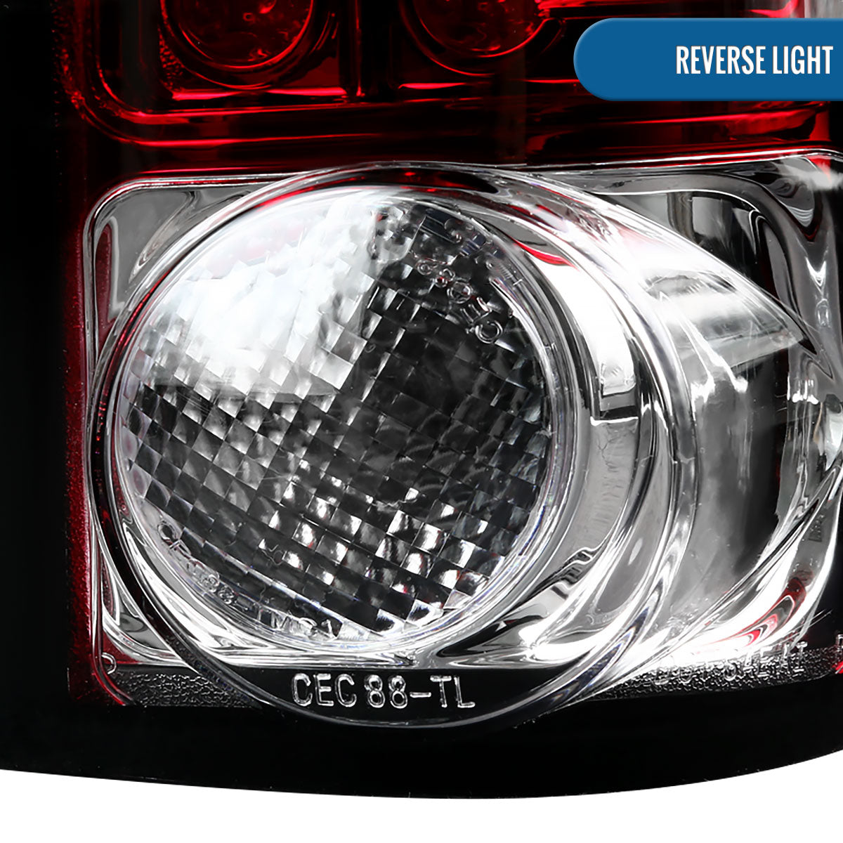 Ronnin - Fits 1988-2000 Chevy GMC C/K C10 Silverado Blazer Tahoe Cadillac Escalade LED Integrated Brake and Turn Signals Tail Lights Assembly Pair | Red