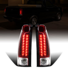 Ronnin - Fits 1988-2000 Chevy GMC C/K C10 Silverado Blazer Tahoe Cadillac Escalade LED Integrated Brake and Turn Signals Tail Lights Assembly Pair | Red